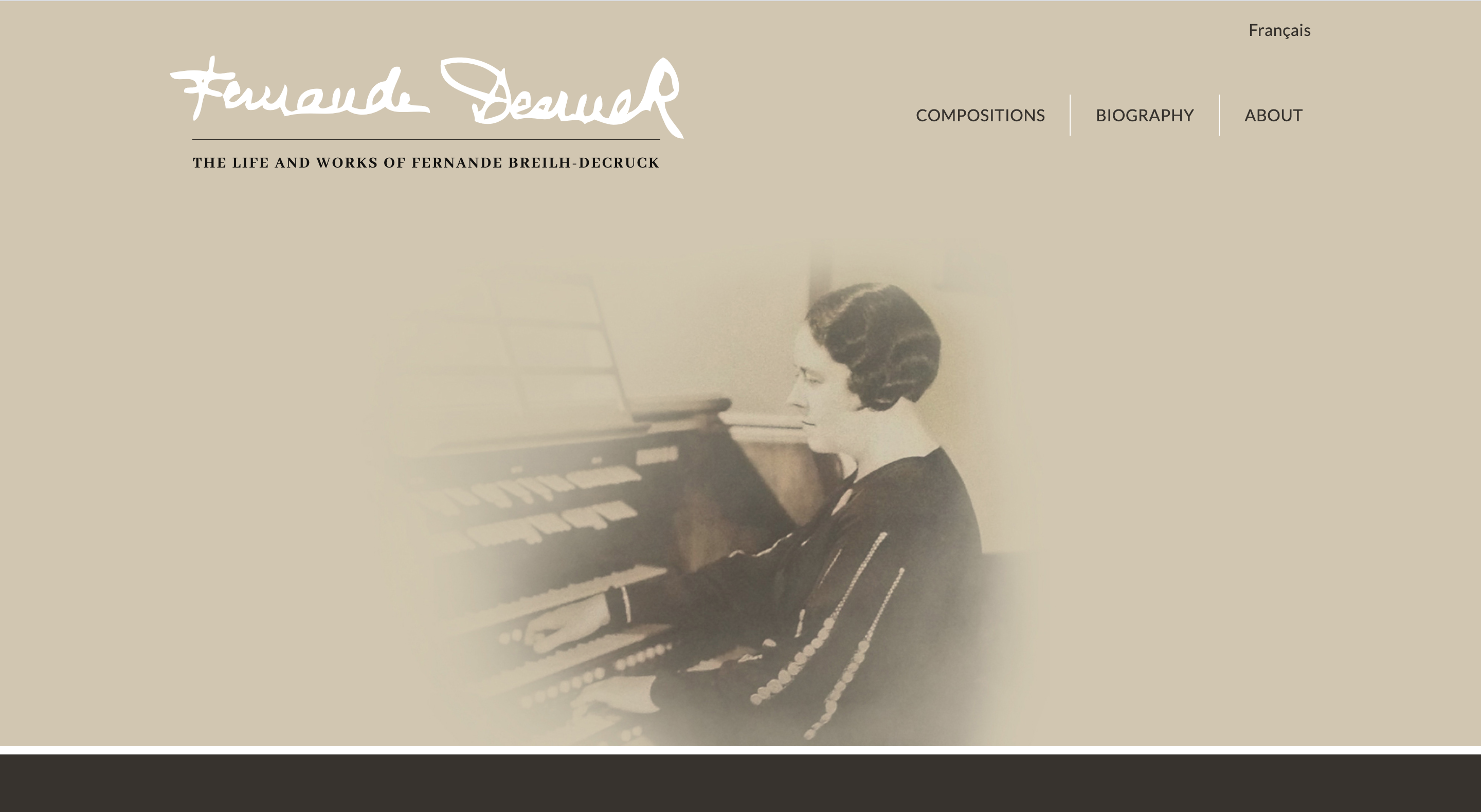 The homepage for Fernande Breilh Decruck